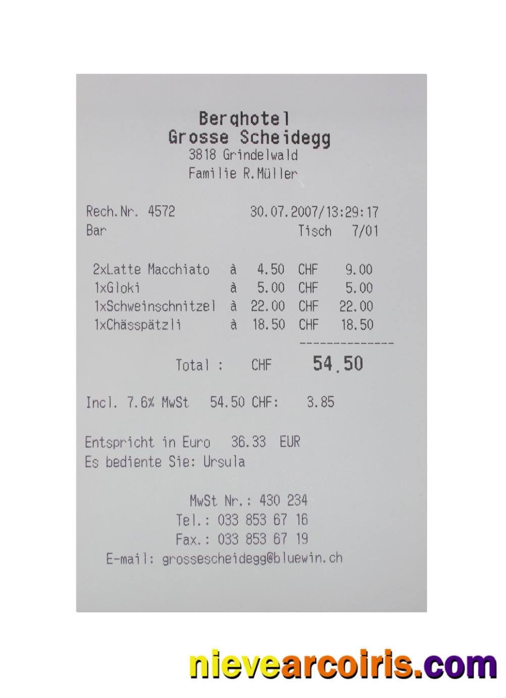 BERQ HOTEL payment receipt